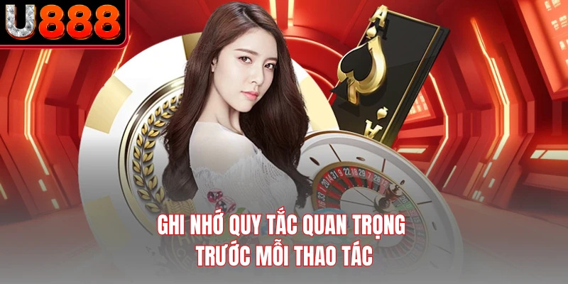 Ghi nhớ quy tắc quan trọng trước mỗi thao tác