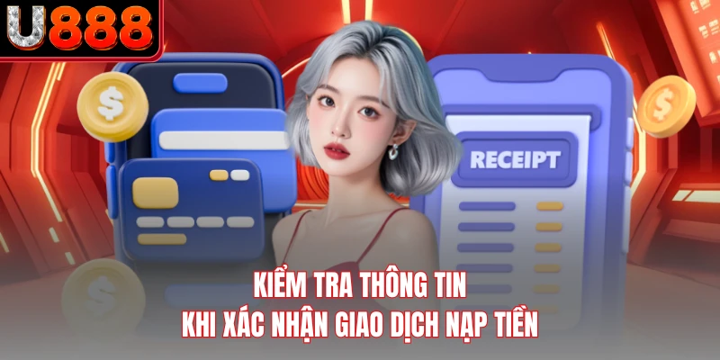 Kiểm tra thông tin khi xác nhận giao dịch nạp tiền