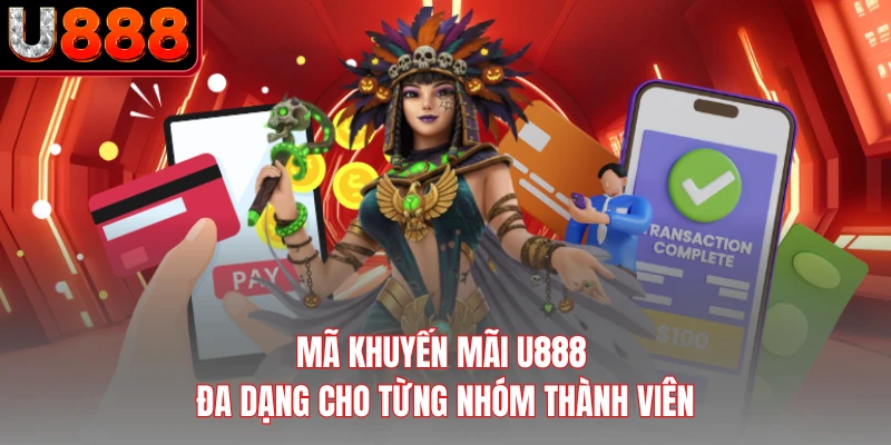 Mã khuyến mãi U888 đa dạng cho từng nhóm thành viên